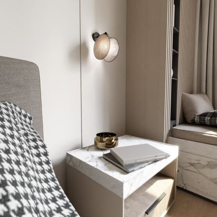 Vägglampa MOTIF 1xE14/10W/230V beige