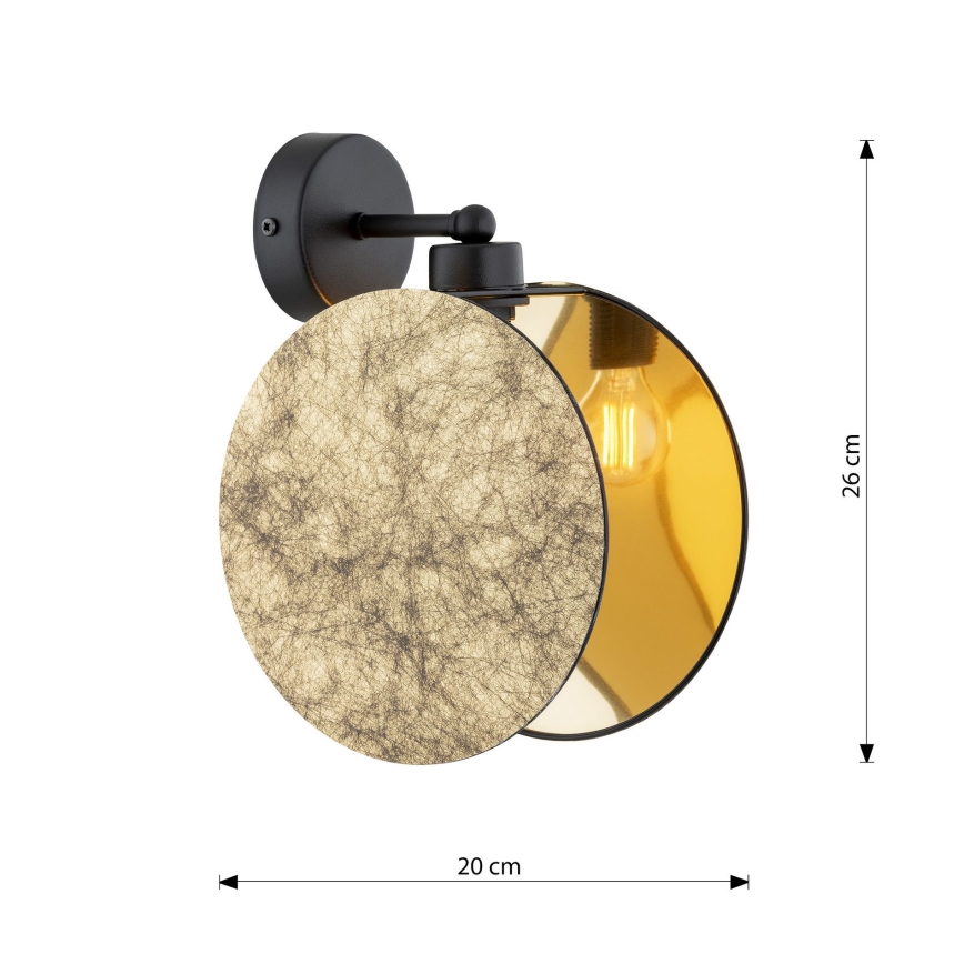 Vägglampa MOTIF 1xE27/15W/230V guld