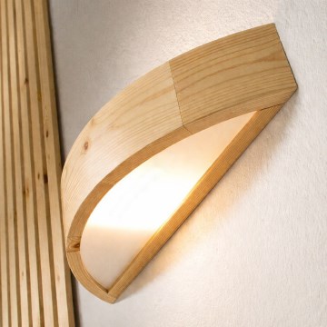 Vägglampa NATURAL 1xE27/60W/230V furu/beige