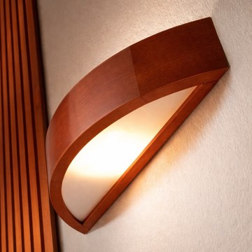 Vägglampa NATURAL 1xE27/60W/230V furu/brun