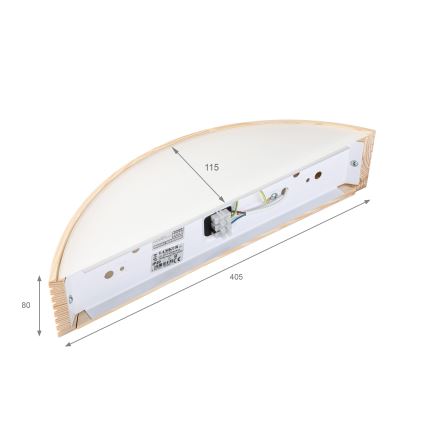 Vägglampa NATURAL MODERN 1xE27/15W/230V furu