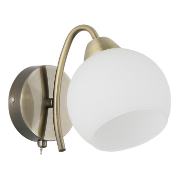 Vägglampa NESTOR 1xE27/40W/230V, mässing