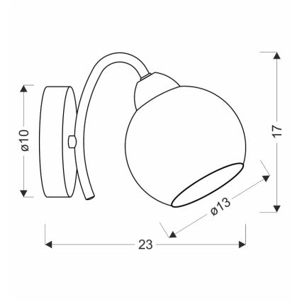 Vägglampa NESTOR 1xE27/40W/230V, mässing