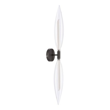 Vägglampa NORDIC 2xG9/5W/230V svart/klarglas