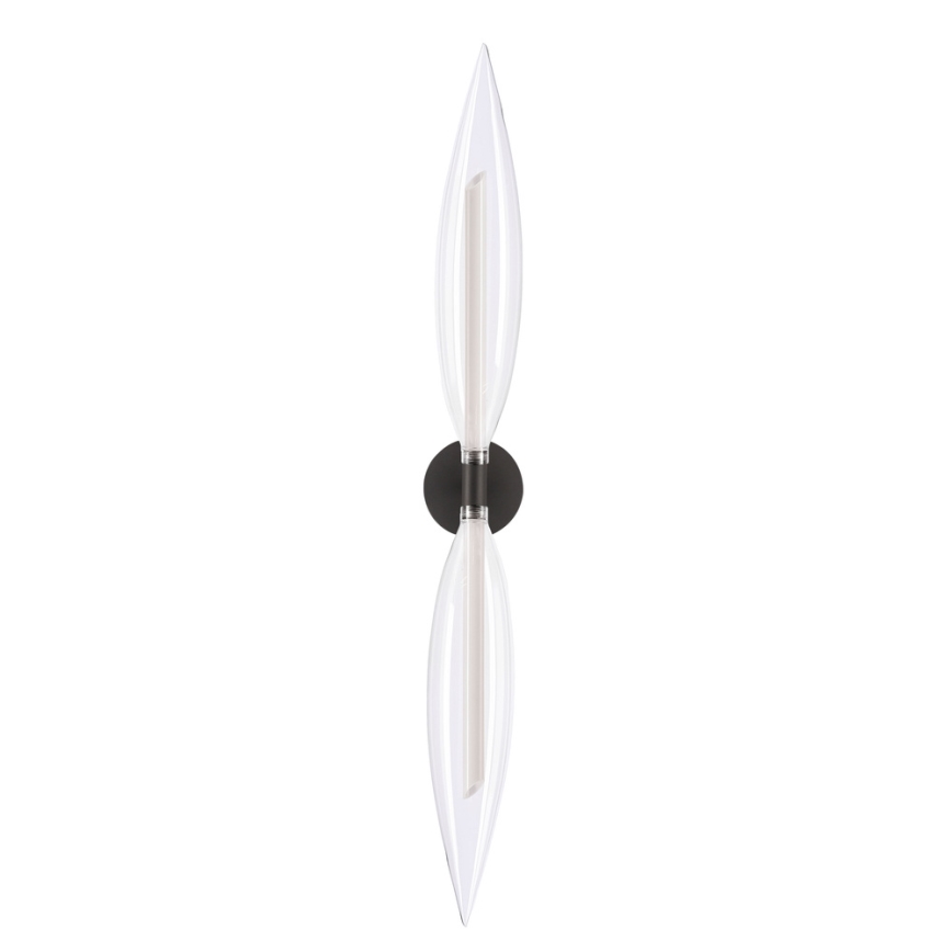 Vägglampa NORDIC 2xG9/5W/230V svart/klarglas