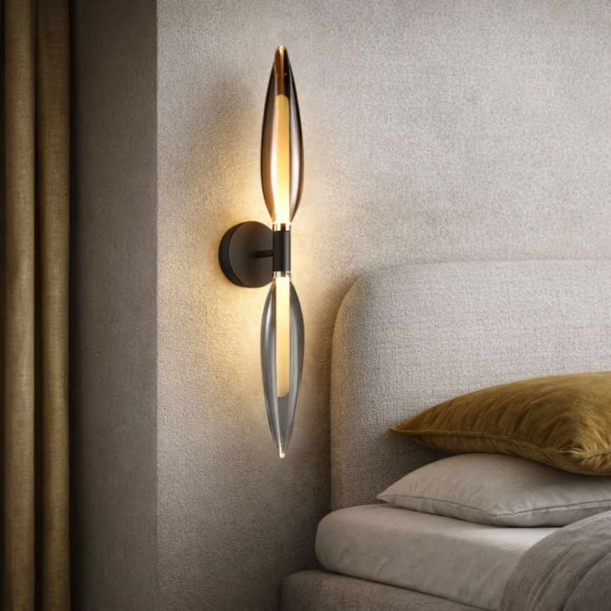Vägglampa NORDIC 2xG9/5W/230V svart krom/koppar