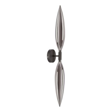 Vägglampa NORDIC 2xG9/5W/230V svart/rökgrå