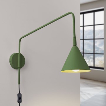 Vägglampa NOX 1xE14/10W/230V grön