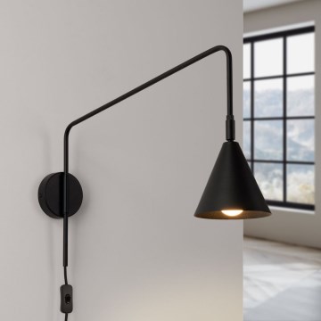 Vägglampa NOX 1xE14/10W/230V svart