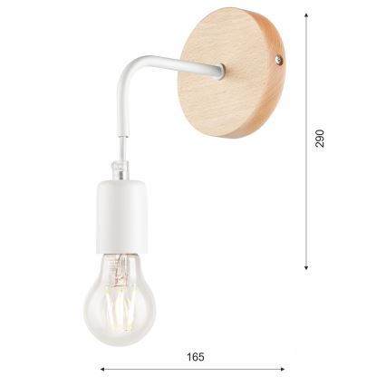 Vägglampa ORAZIO 1xE27/60W/230V bok