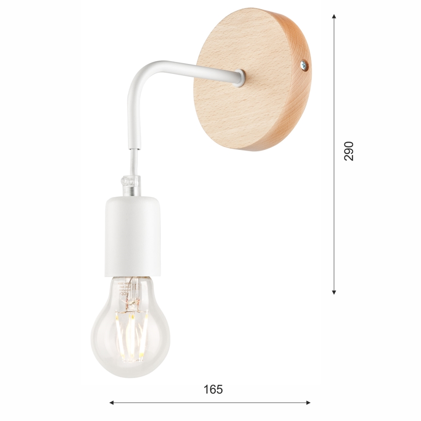 Vägglampa ORAZIO 1xE27/60W/230V bok