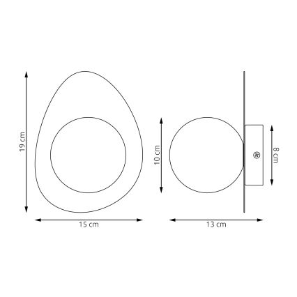 Vägglampa OVO 1xG9/8W/230V vit