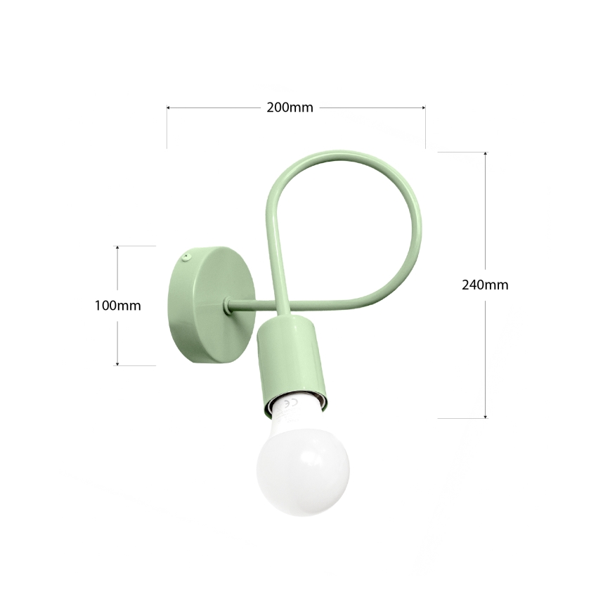 Vägglampa OXFORD 1xE27/15W/230V grön