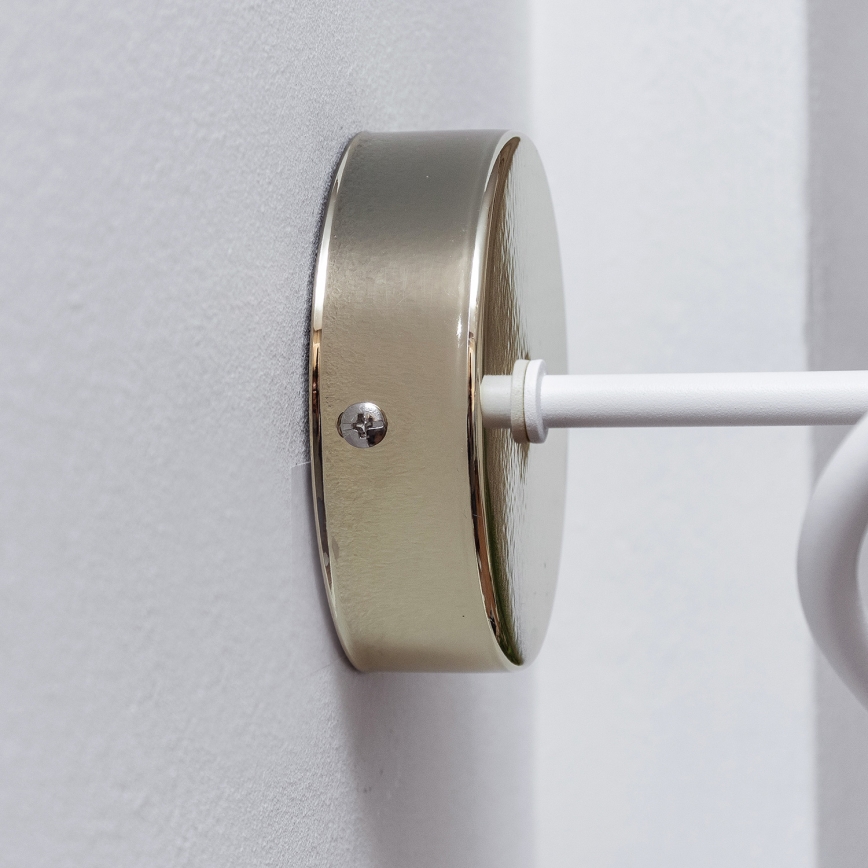 Vägglampa OXFORD 1xE27/15W/230V guld/vit