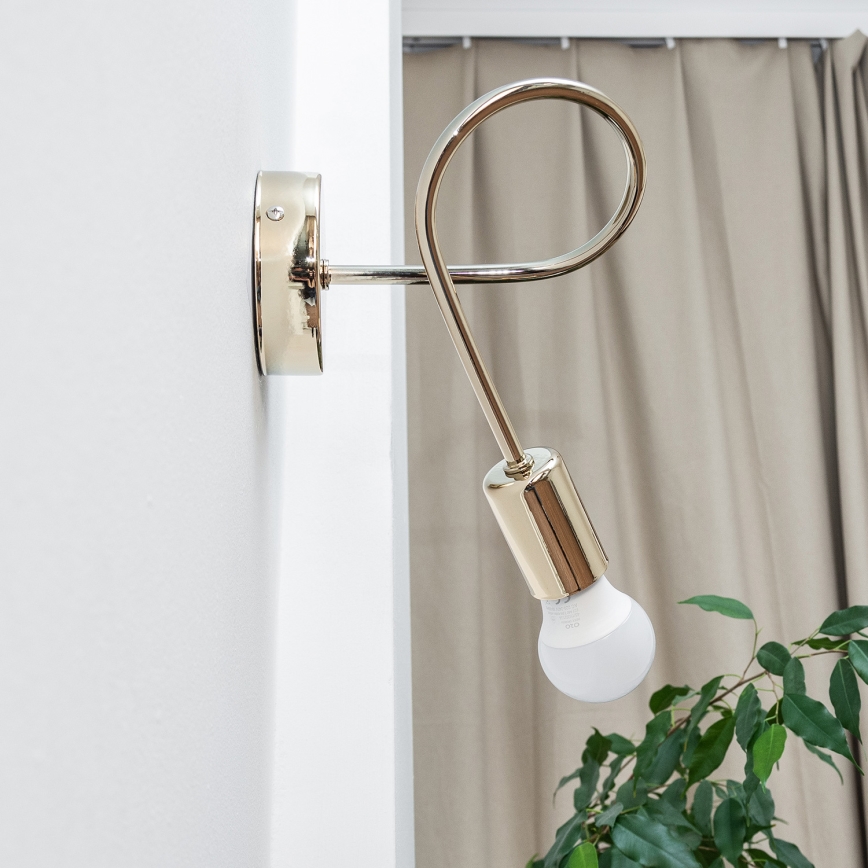 Vägglampa OXFORD 1xE27/15W/230V guldfärgad