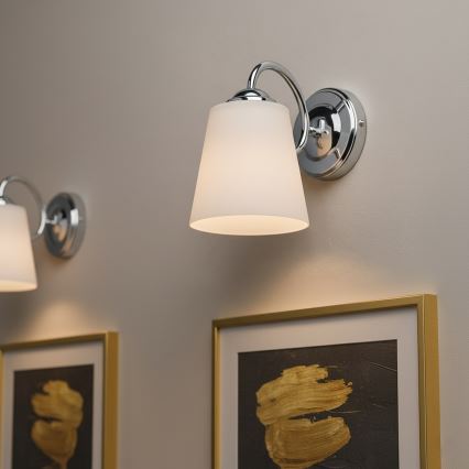 Vägglampa PAFOS 1xE27/15W/230V glänsande krom