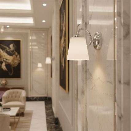 Vägglampa PAFOS 1xE27/15W/230V glänsande krom