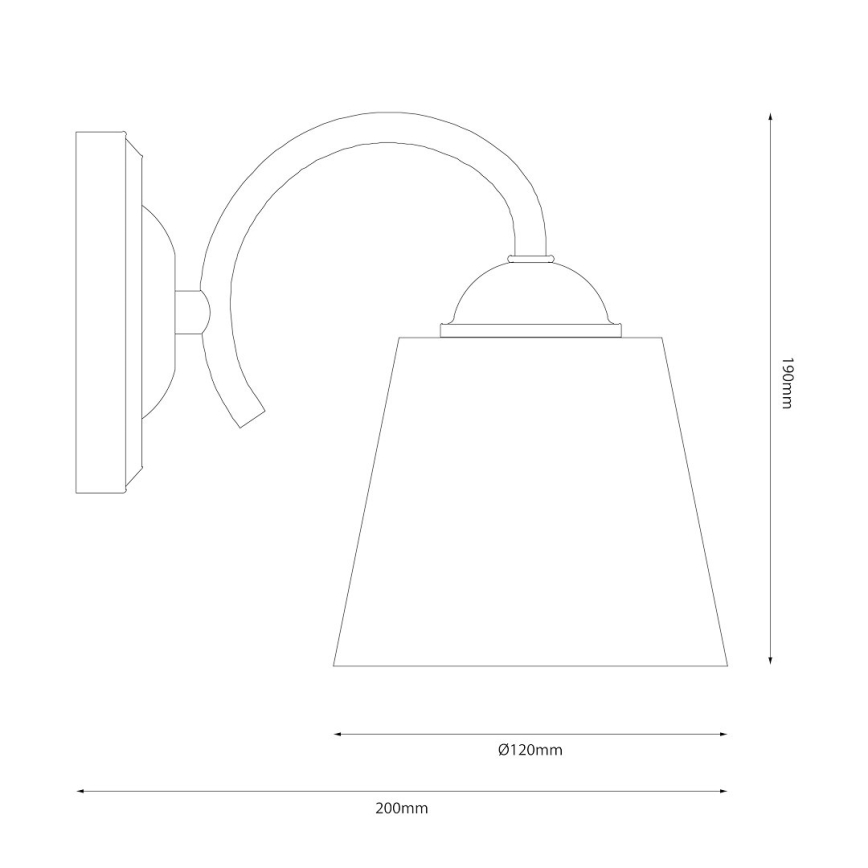 Vägglampa PAFOS 1xE27/15W/230V glänsande krom