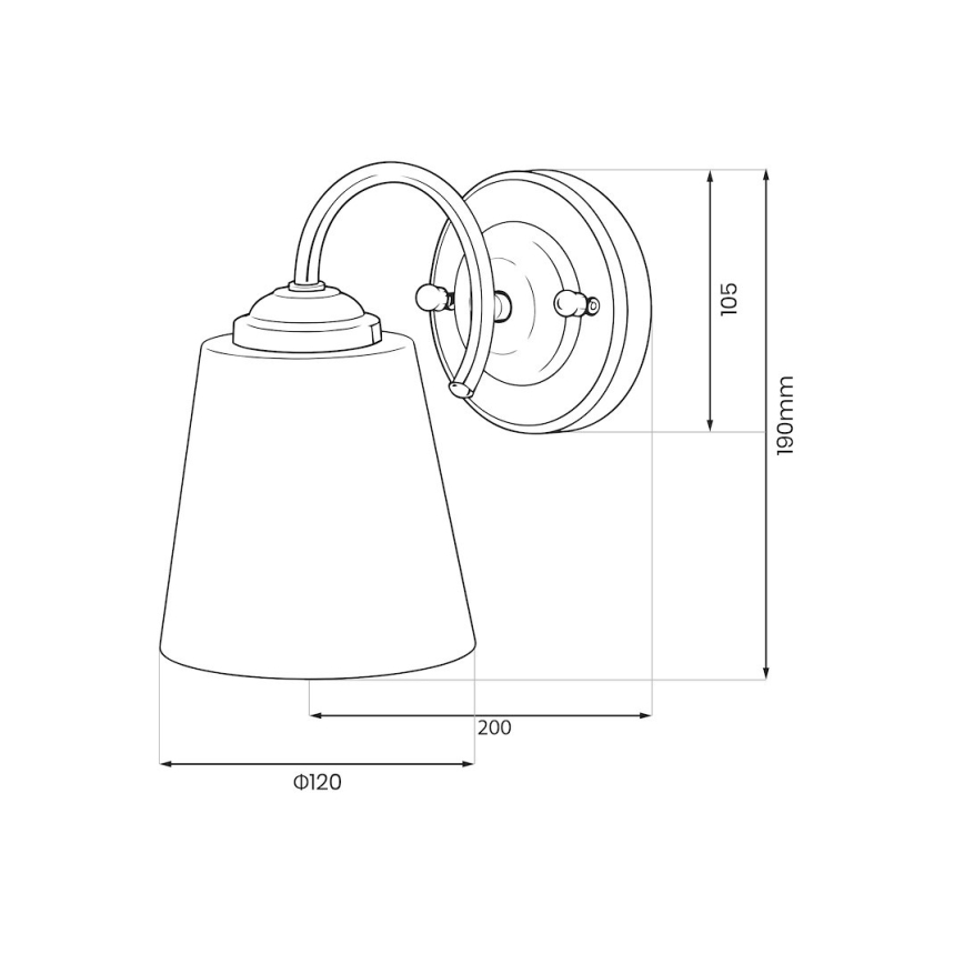 Vägglampa PAFOS 1xE27/15W/230V, guldfinish