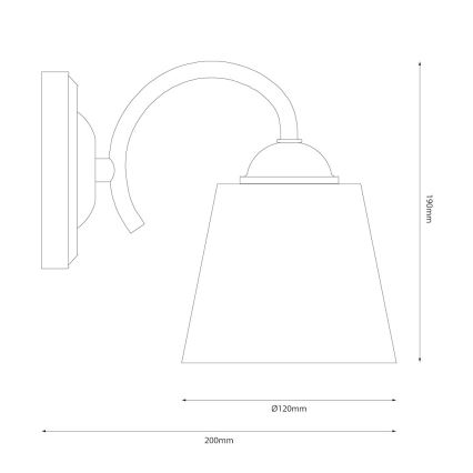 Vägglampa PAFOS 1xE27/15W/230V svart