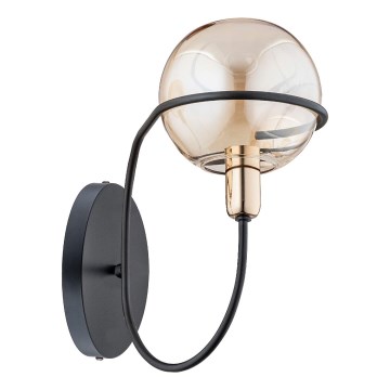 Vägglampa PETRA 1xE14/10W/230V svart/guld