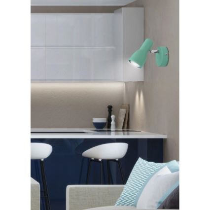 Vägglampa PICARDO 1xE14/40W/230V turkos