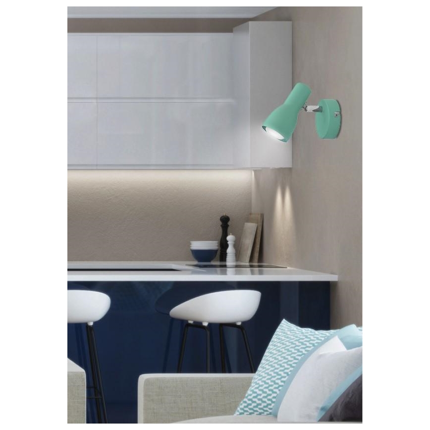 Vägglampa PICARDO 1xE14/40W/230V turkos