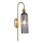 Vägglampa PIEGA 1xE14/40W/230V mässing/röksvart
