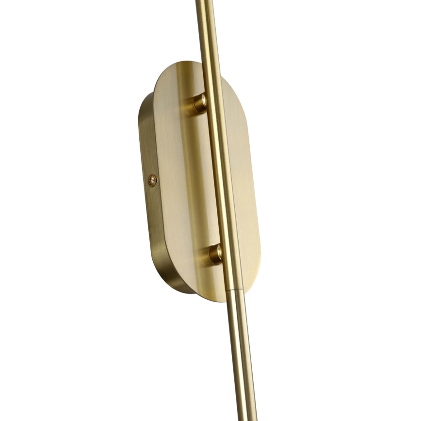 Vägglampa PIEGA 1xE14/40W/230V mässing/röksvart