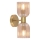 Vägglampa PIEGA 2xE14/10W/230V mässing/rökbeige
