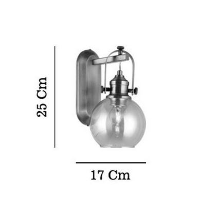Vägglampa POLINO 1xE27/40W/230V, brons