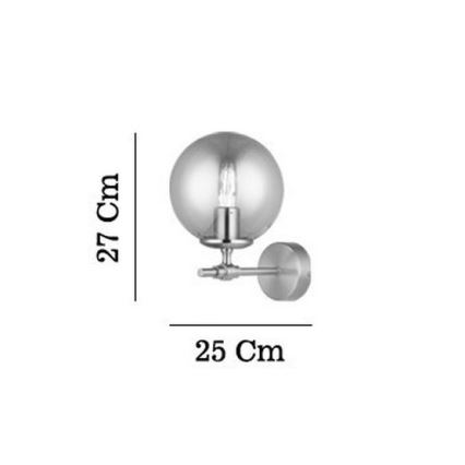 Vägglampa POLINO 1xE27/40W/230V guldig
