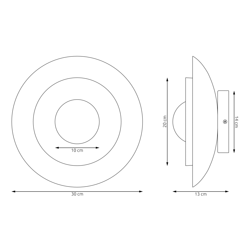Vägglampa POPPI 1xG9/8W/230V svart/vit