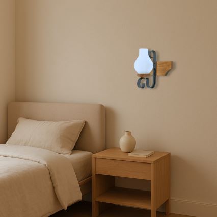 Vägglampa QUEEN 1xE14/40W/230V bok