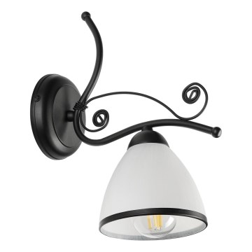 Vägglampa RETRO 1xE27/60W/230V svart/vit
