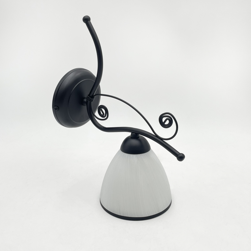 Vägglampa RETRO 1xE27/60W/230V svart/vit