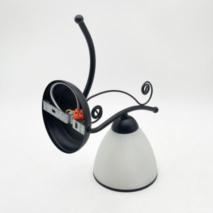Vägglampa RETRO 1xE27/60W/230V svart/vit
