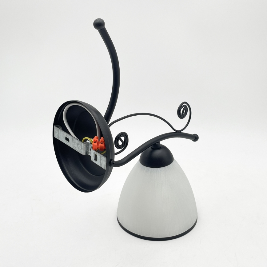 Vägglampa RETRO 1xE27/60W/230V svart/vit