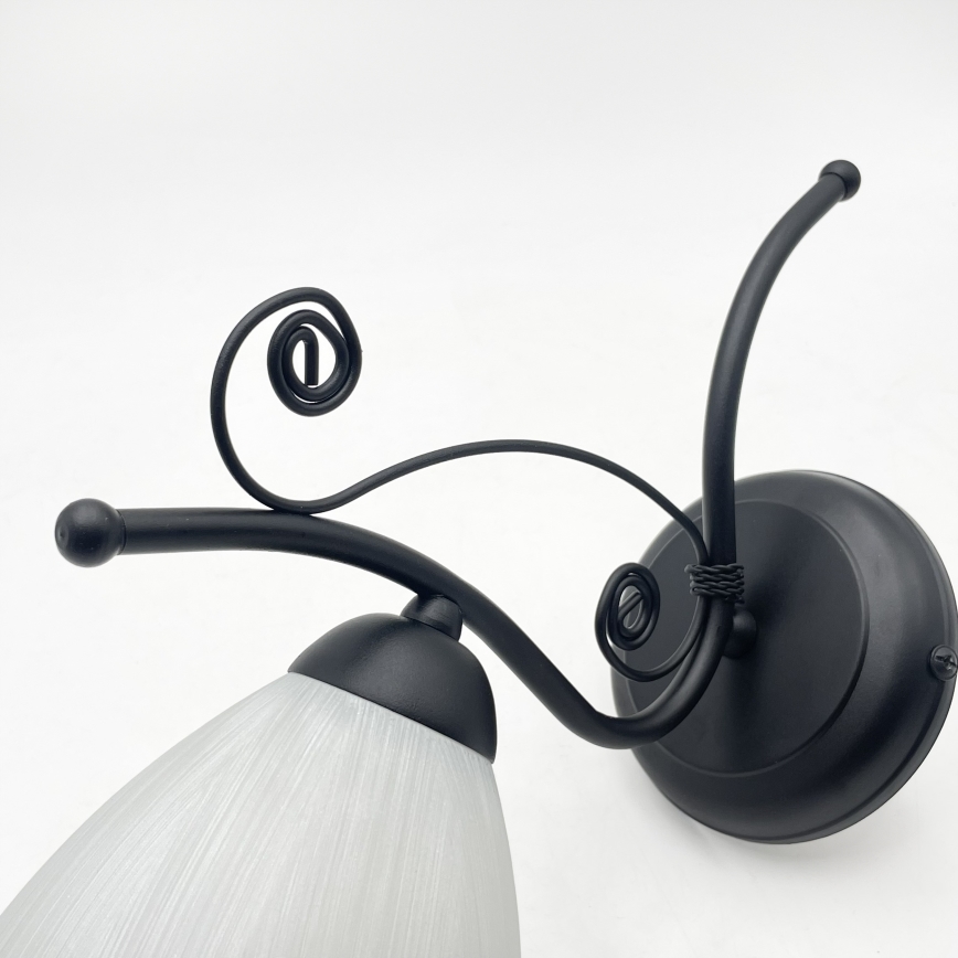 Vägglampa RETRO 1xE27/60W/230V svart/vit