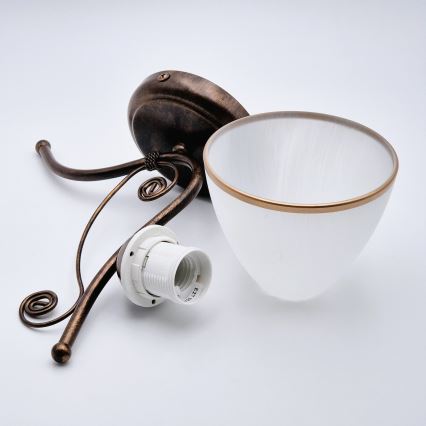 Vägglampa RETRO II 1xE27/60W/230V brons patina