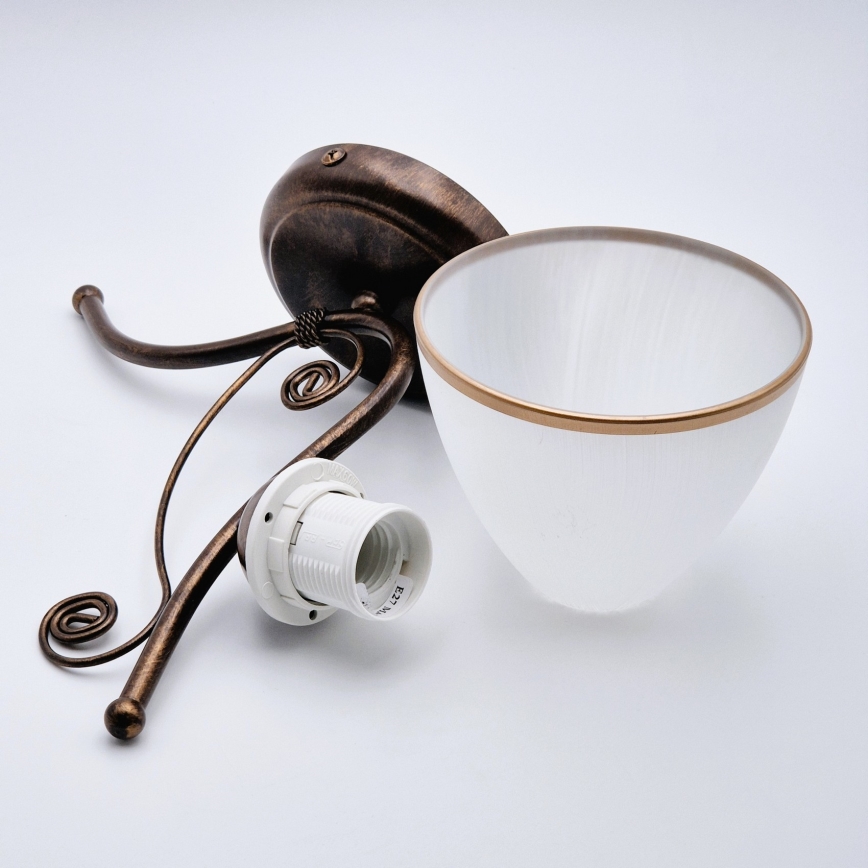 Vägglampa RETRO II 1xE27/60W/230V brons patina