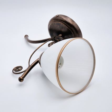 Vägglampa RETRO II 1xE27/60W/230V brons patina