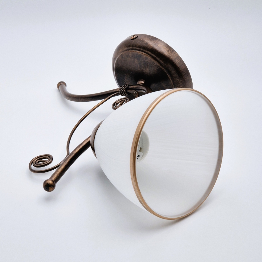 Vägglampa RETRO II 1xE27/60W/230V brons patina