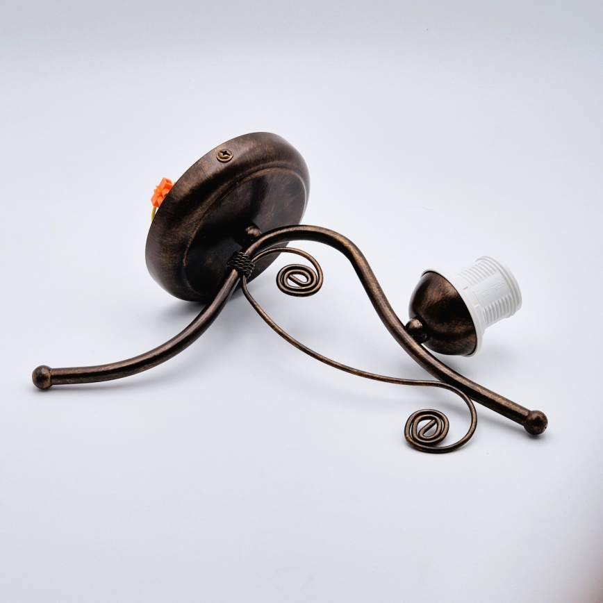 Vägglampa RETRO II 1xE27/60W/230V brons patina