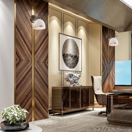 Vägglampa RETRO II 1xE27/60W/230V guld patina