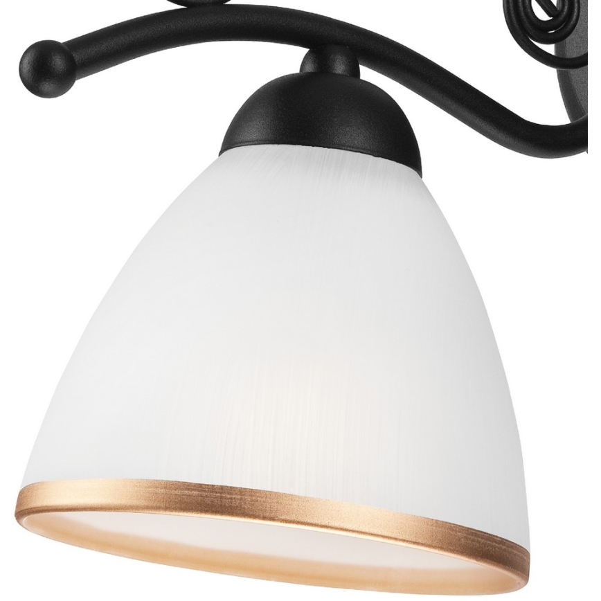 Vägglampa RETRO II 1xE27/60W/230V matt svart