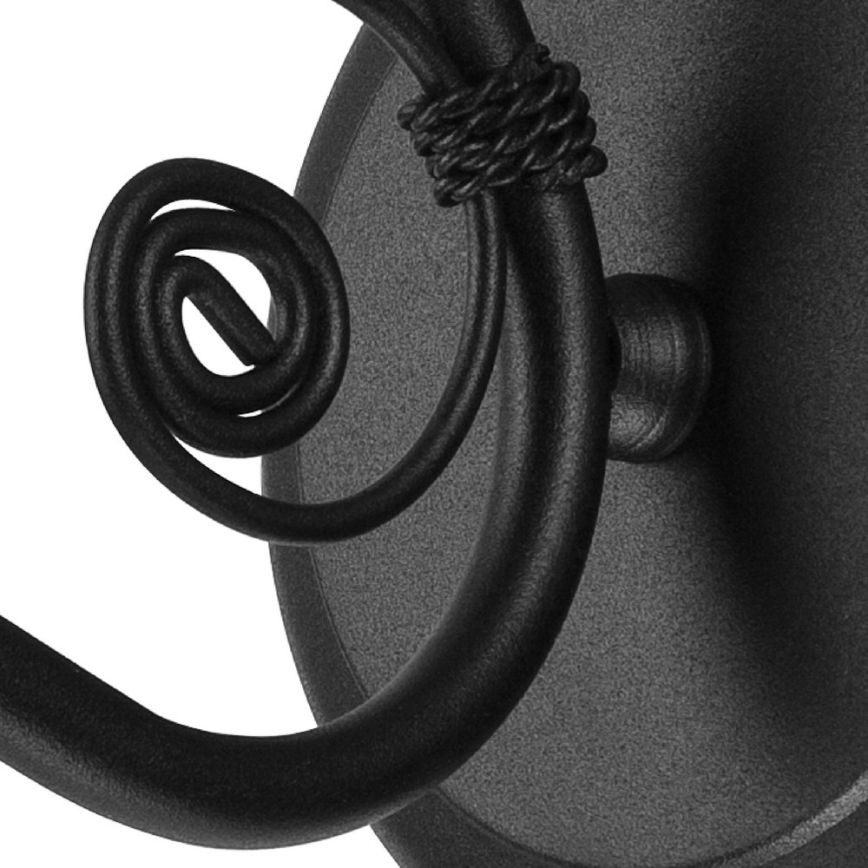 Vägglampa RETRO II 1xE27/60W/230V matt svart