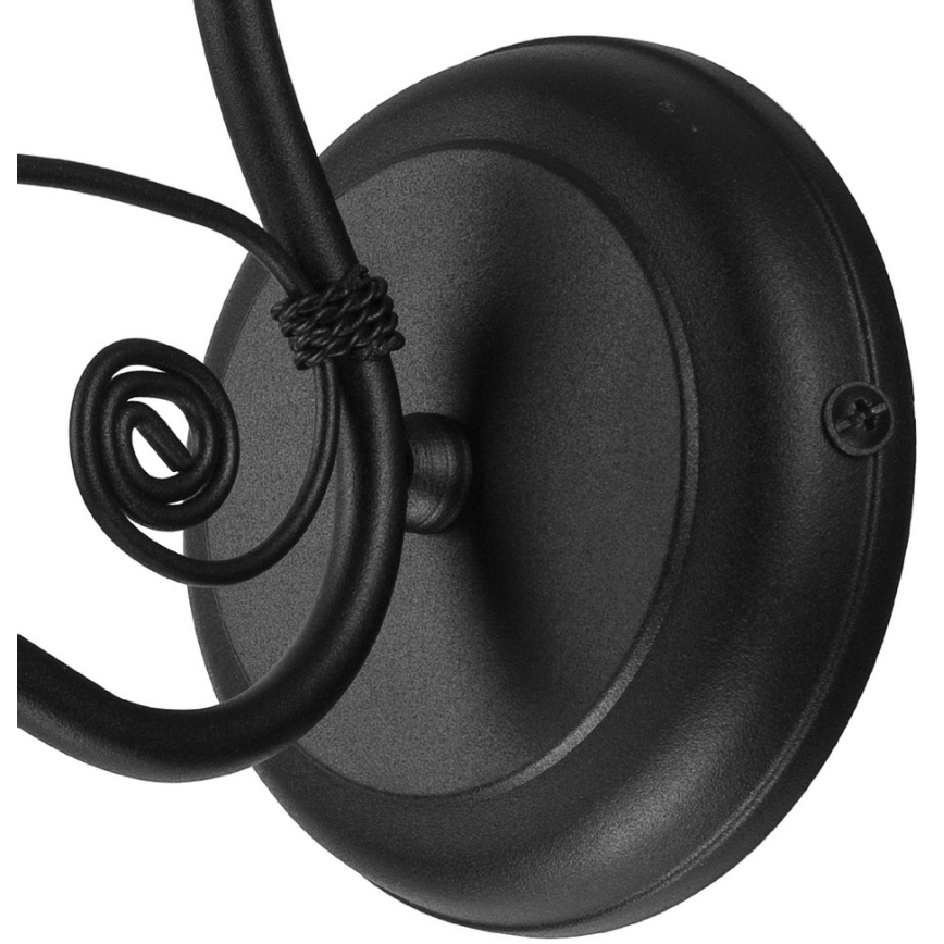 Vägglampa RETRO II 1xE27/60W/230V matt svart