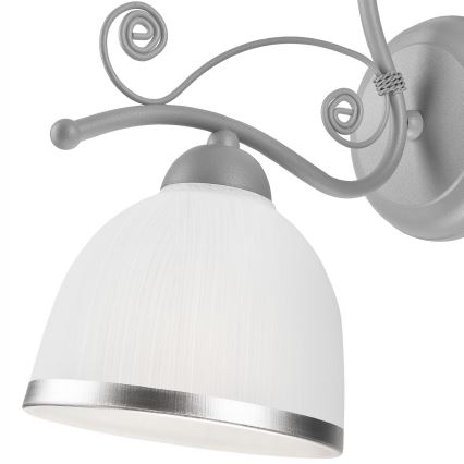 Vägglampa RETRO II 1xE27/60W/230V silver