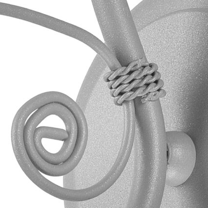 Vägglampa RETRO II 1xE27/60W/230V silver